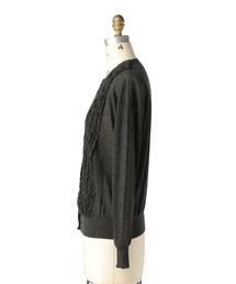 Drawer（ドゥロワー）の「Drawer 18Gフリルクルーネックカーディガン