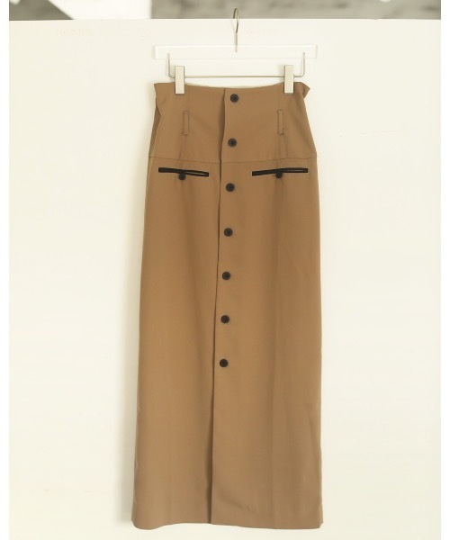 TODAYFUL(トゥデイフル)の「ボタンビスチェスカート(スカート・レディース・ブラック/ベージュ・38inch/36inch)」の5枚目の写真