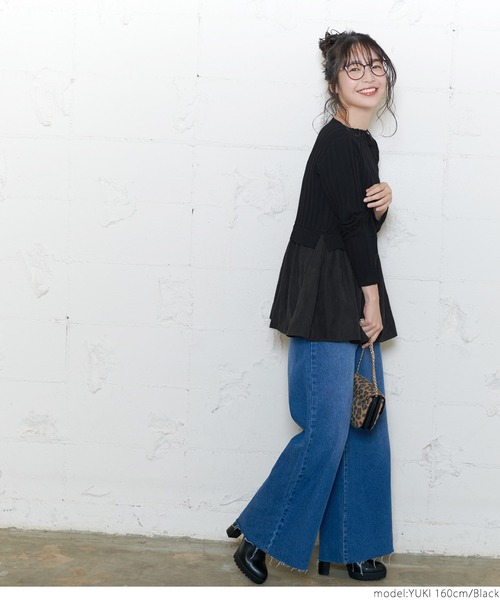 coca（coca）（コカ）の「ニットドッキングトップス（ニット/セーター・レディース・ブラック・ONE SIZE）」の8枚目の写真