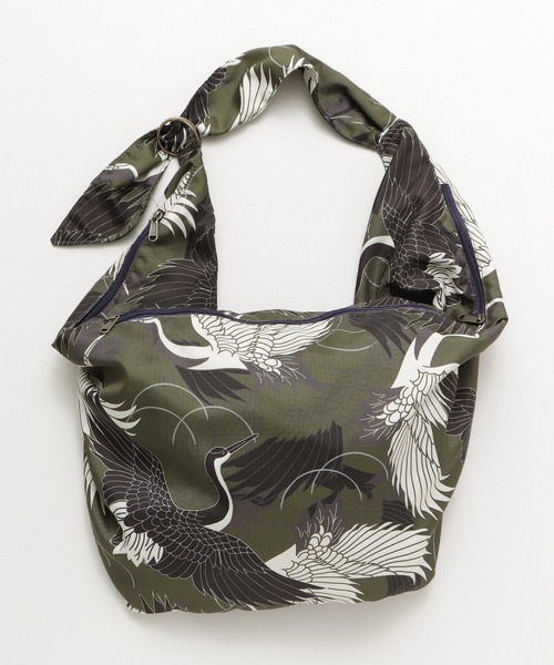 カヤ（カヤ）の「【カヤ】たすきバッグ 鶴（ショルダーバッグ・メンズ・ブラック/カーキ・FREE）」の2枚目の写真