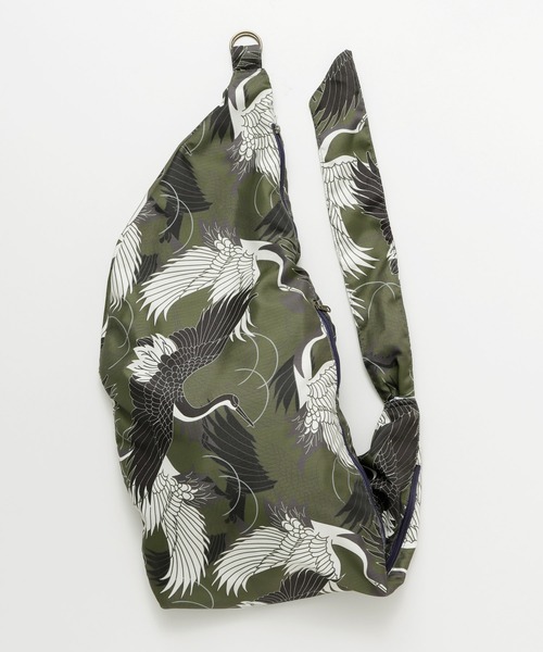 カヤ（カヤ）の「【カヤ】たすきバッグ 鶴（ショルダーバッグ・メンズ・ブラック/カーキ・FREE）」の4枚目の写真