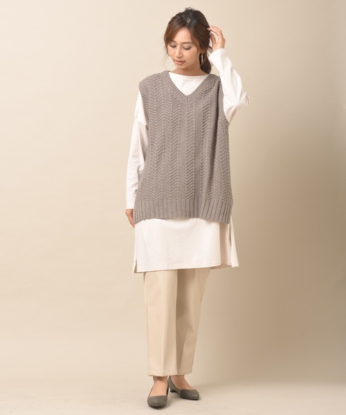 rps(アールピーエス)の「ベルト付きカットチュニック(チュニック・レディース・ブラック/パープル/ピンク/アイボリー・M)」の10枚目の写真