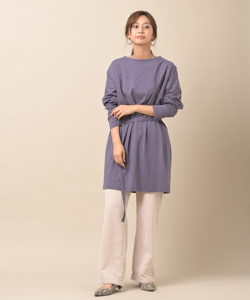 rps(アールピーエス)の「ベルト付きカットチュニック(チュニック・レディース・ブラック/パープル/ピンク/アイボリー・M)」の14枚目の写真