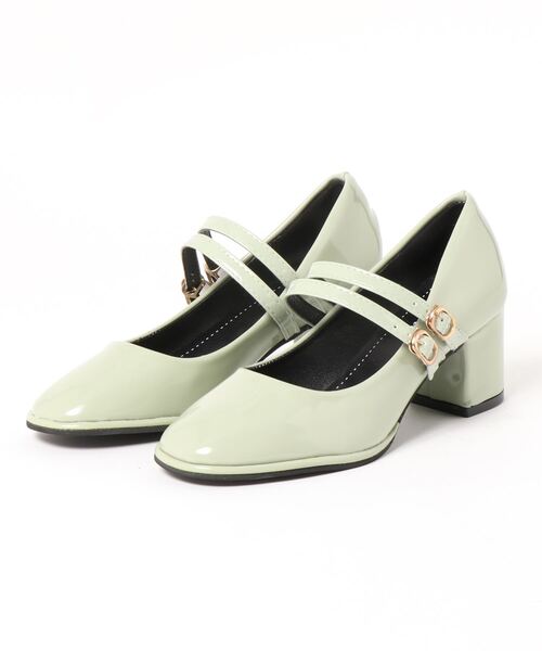 スクエアトゥ ダブル ストラップ メリージェーン 太ヒール パンプス パンプス Svec シュベック のファッション通販 Zozotown