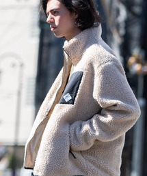 CavariA（キャバリア）の「『CavariA/キャバリア』モコモコニットボアスタンドジャケット（ブルゾン）」