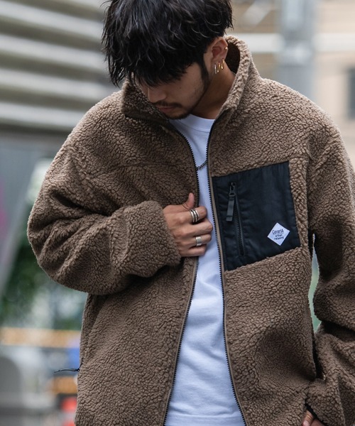 SILVER BULLET（シルバーバレット）の「『CavariA/キャバリア』モコモコニットボアスタンドジャケット（ブルゾン・メンズ・ベージュ/ブラック/キャメル/その他/その他1/カーキ/その他2/ホワイト/モカ・M/L）」の10枚目の写真