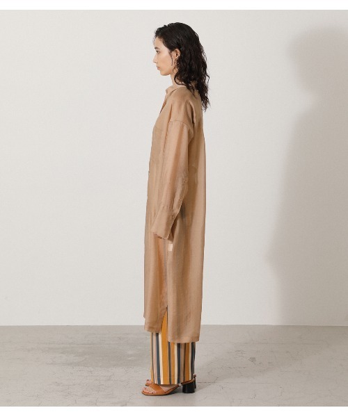 ワンピース Crieconforto クリーコンフォルト のファッション オーガンジーシャツワンピース ワンピース Crie