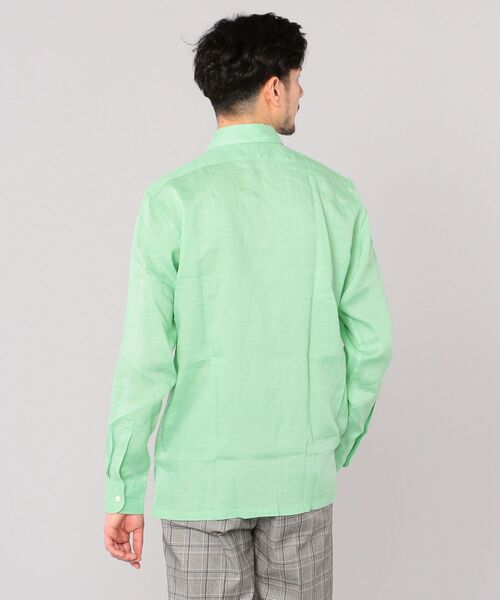 160番プレミアムラミーツイル　メンズライクシャツブラウス STYLEBLOCK ブラウス シャツ ツイルウエストベルトミリタリー
