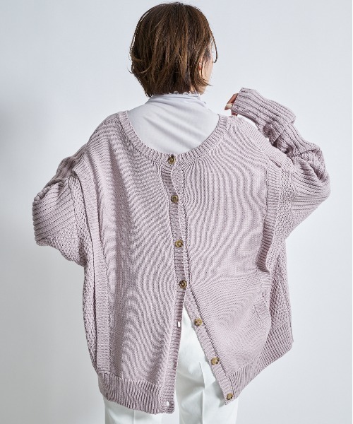 DouDou(ドゥドゥ)の「配色メロータートル(Tシャツ/カットソー・レディース・オフホワイト/ライトグレー/ライトベージュ・FREE)」の10枚目の写真