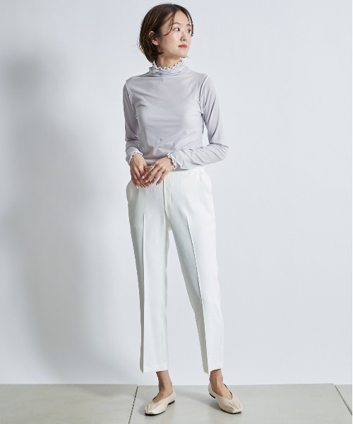 DouDou(ドゥドゥ)の「配色メロータートル(Tシャツ/カットソー・レディース・オフホワイト/ライトグレー/ライトベージュ・FREE)」の15枚目の写真