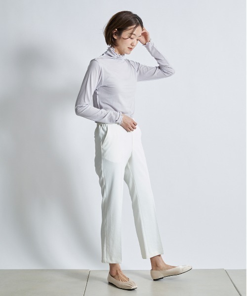 DouDou(ドゥドゥ)の「配色メロータートル(Tシャツ/カットソー・レディース・オフホワイト/ライトグレー/ライトベージュ・FREE)」の16枚目の写真