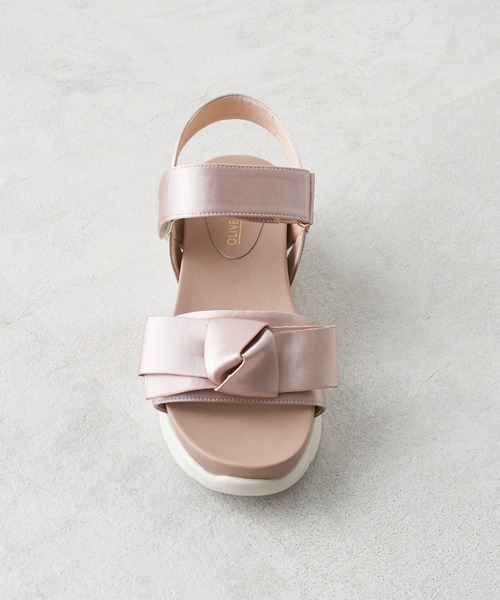 OLIVE des OLIVE（オリーブデオリーブ）の「リボンスポーツサンダル（サンダル・レディース・ブラック/ピンク系その他・SMALL/MEDIUM/LARGE）」の7枚目の写真