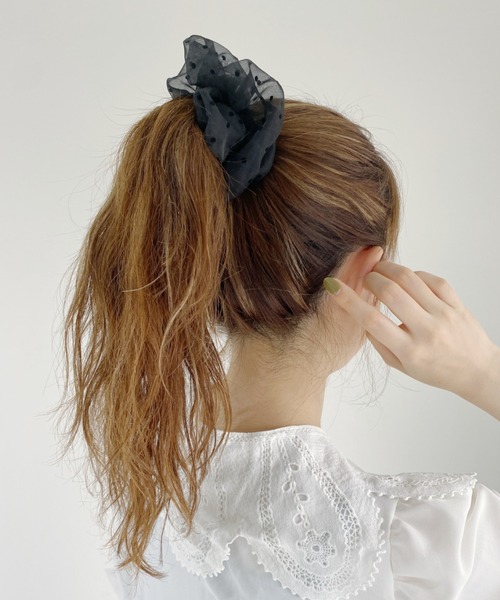 Loueme（ルエム）の「シアーシフォンシュシュ（シュシュ・レディース・ブラック/その他1/ピンク/ミント/その他2・FREE）」の5枚目の写真