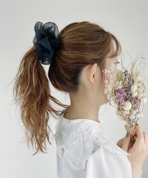 Loueme（ルエム）の「シアーシフォンシュシュ（シュシュ・レディース・ブラック/その他1/ピンク/ミント/その他2・FREE）」の6枚目の写真