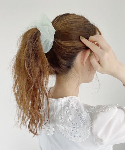 Loueme（ルエム）の「シアーシフォンシュシュ（シュシュ・レディース・ブラック/その他1/ピンク/ミント/その他2・FREE）」の14枚目の写真