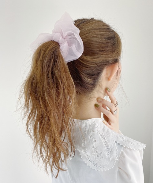 Loueme（ルエム）の「シアーシフォンシュシュ（シュシュ・レディース・ブラック/その他1/ピンク/ミント/その他2・FREE）」の10枚目の写真