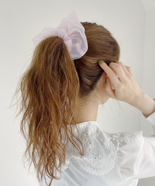 Loueme（ルエム）の「シアーシフォンシュシュ（シュシュ・レディース・ブラック/その他1/ピンク/ミント/その他2・FREE）」の11枚目の写真