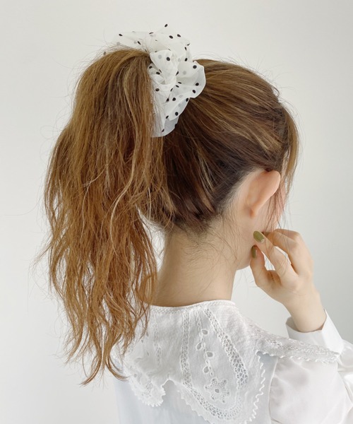 Loueme（ルエム）の「シアーシフォンシュシュ（シュシュ・レディース・ブラック/その他1/ピンク/ミント/その他2・FREE）」の9枚目の写真