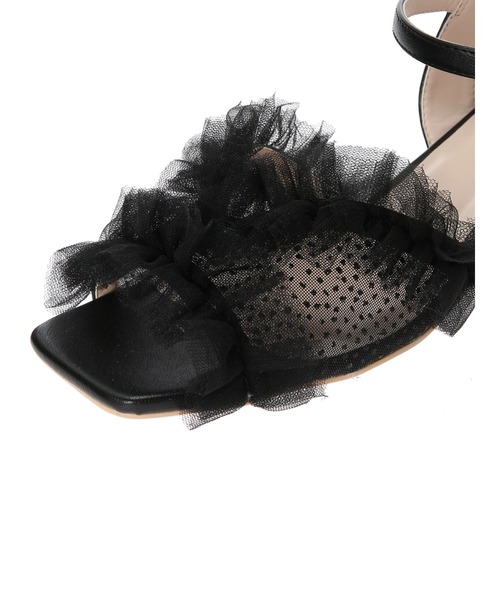 Honey Salon（ハニーサロン）の「チュールフリルサンダルIII（サンダル・レディース・アイボリー/ブラック/ピンク・LARGE/MEDIUM/SMALL）」の12枚目の写真