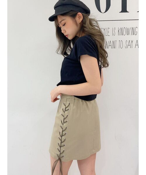 GYDA（ジェイダ）の「GO GO SHAWTYショートTシャツ（Tシャツ/カットソー・レディース・オフホワイト/ライトグリーン/ベージュ/ブラック・FREE）」の13枚目の写真