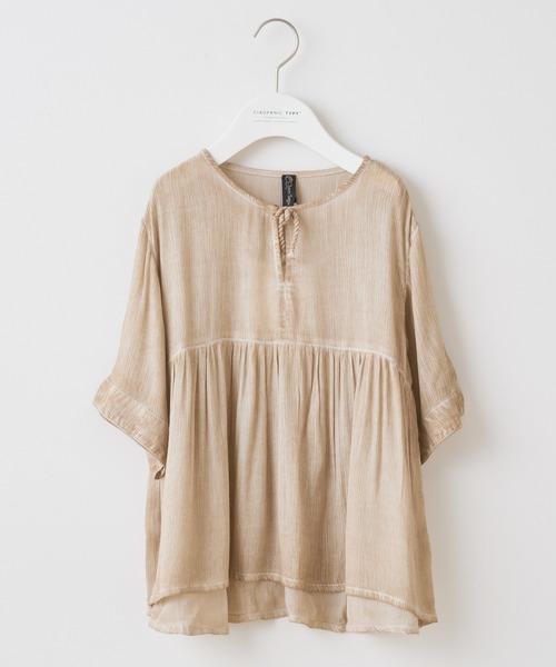 CIAOPANIC TYPY（チャオパニックティピー）の「【KIDS】【india】楊柳チュニック（チュニック・キッズ・ピンク/チャコールグレー/ベージュ・MEDIUM/XX-LARGE/LARGE/SMALL/X-LARGE）」の2枚目の写真