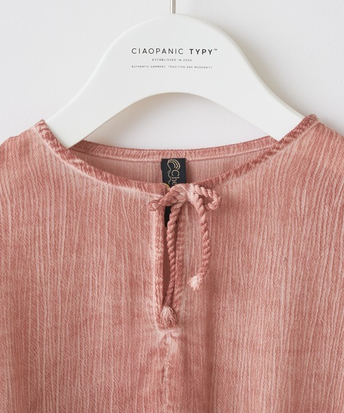 CIAOPANIC TYPY（チャオパニックティピー）の「【KIDS】【india】楊柳チュニック（チュニック・キッズ・ピンク/チャコールグレー/ベージュ・MEDIUM/XX-LARGE/LARGE/SMALL/X-LARGE）」の4枚目の写真