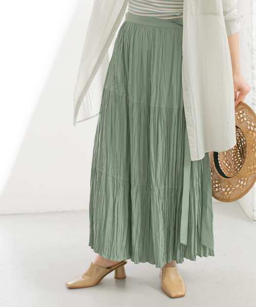 KBF（ケイビーエフ）の「ラップギャザースカート（スカート・レディース・グレー系その他/グリーン系その他/オレンジ系その他・ONE）」の16枚目の写真