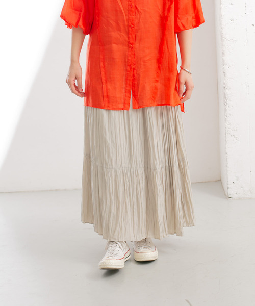 KBF（ケイビーエフ）の「ラップギャザースカート（スカート・レディース・グレー系その他/グリーン系その他/オレンジ系その他・ONE）」の22枚目の写真