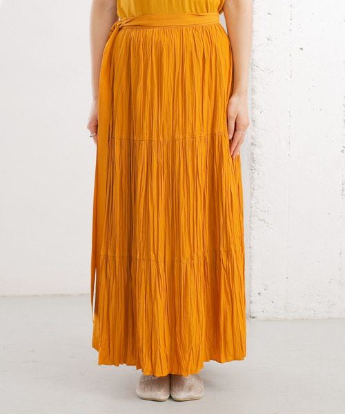 KBF（ケイビーエフ）の「ラップギャザースカート（スカート・レディース・グレー系その他/グリーン系その他/オレンジ系その他・ONE）」の14枚目の写真