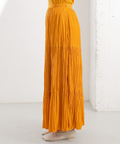 KBF（ケイビーエフ）の「ラップギャザースカート（スカート・レディース・グレー系その他/グリーン系その他/オレンジ系その他・ONE）」の4枚目の写真