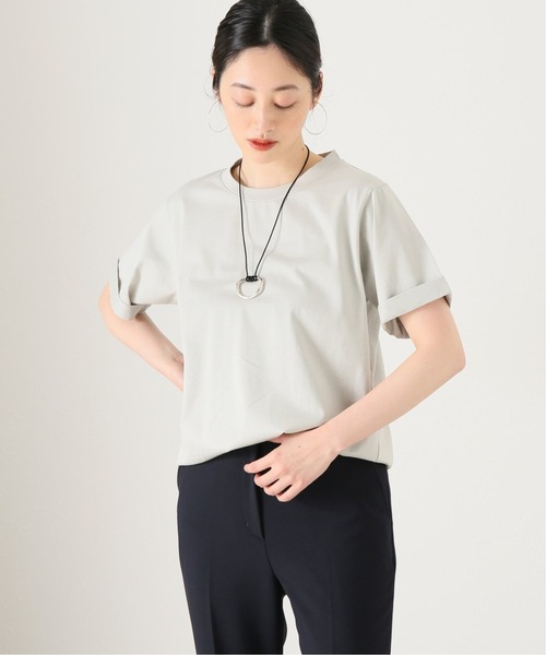 journal standard L'essage(ジャーナルスタンダードレサージュ)の「スワイーTシャツ(Tシャツ/カットソー・レディース・ブラック系その他/ホワイト/モスグリーン/チャコールグレー・FREE)」の4枚目の写真