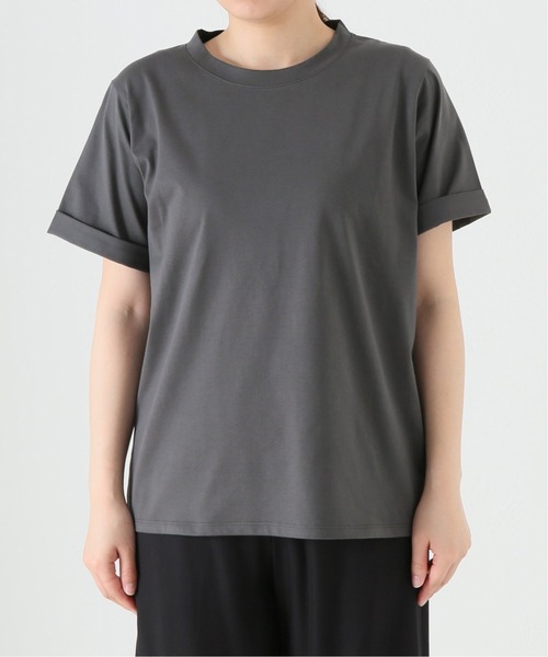 journal standard L'essage(ジャーナルスタンダードレサージュ)の「スワイーTシャツ(Tシャツ/カットソー・レディース・ブラック系その他/ホワイト/モスグリーン/チャコールグレー・FREE)」の10枚目の写真