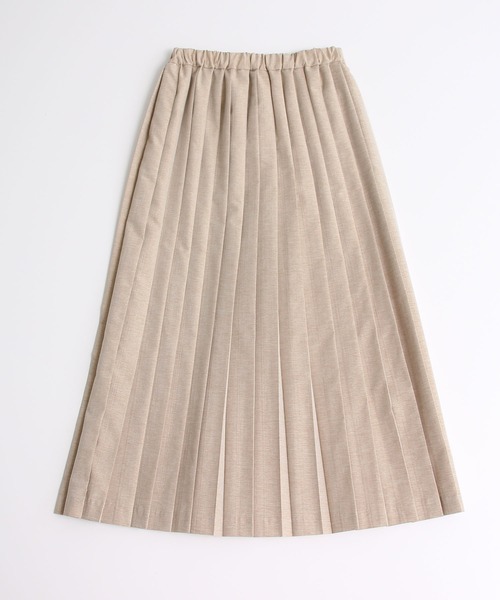 aimer le mieux（エメルミュー）の「aimer　C/Peシャンブレー プリーツスカート（スカート・レディース・ベージュ/グレー/ピンク/ライトパープル・FREE）」の14枚目の写真