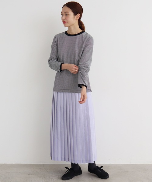 aimer le mieux（エメルミュー）の「aimer　C/Peシャンブレー プリーツスカート（スカート・レディース・ベージュ/グレー/ピンク/ライトパープル・FREE）」の21枚目の写真