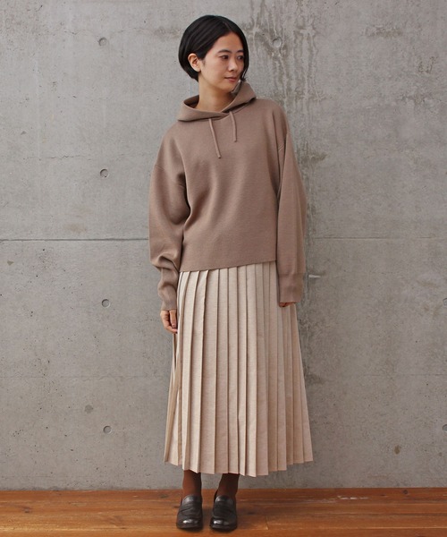 aimer le mieux（エメルミュー）の「aimer　C/Peシャンブレー プリーツスカート（スカート・レディース・ベージュ/グレー/ピンク/ライトパープル・FREE）」の9枚目の写真