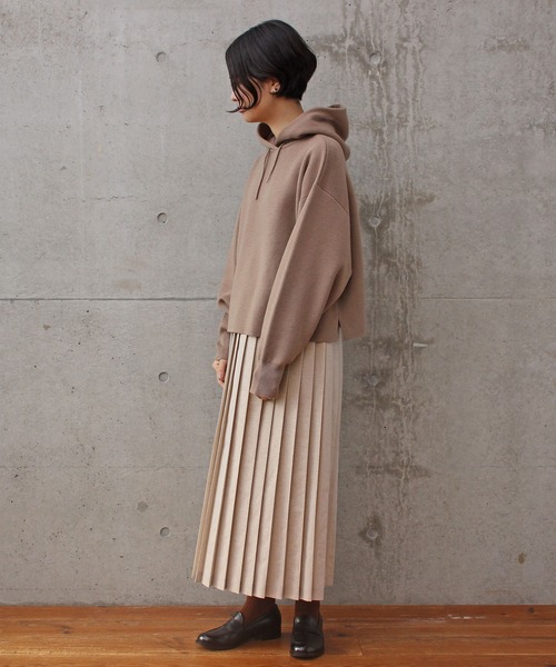 aimer le mieux（エメルミュー）の「aimer　C/Peシャンブレー プリーツスカート（スカート・レディース・ベージュ/グレー/ピンク/ライトパープル・FREE）」の11枚目の写真