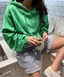 NANING9 | NANING9 クロップ丈フードトレーナー(パーカー)