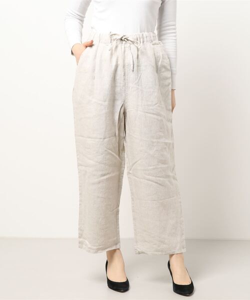 Samansa Mos2（サマンサ モスモス）の「リネンイージーパンツ（その他パンツ・レディース・チャコール/ベージュ/モカ/グレー・ﾌﾘ-）」の9枚目の写真