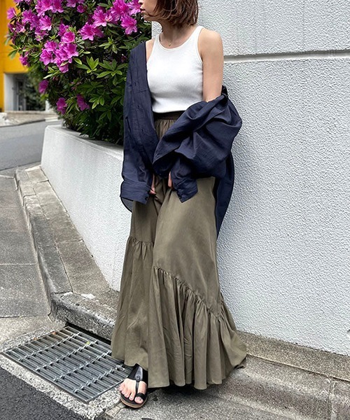 CREDONA（クレドナ）の「【ZOZOTOWN限定】アシメデザインギャザーSK