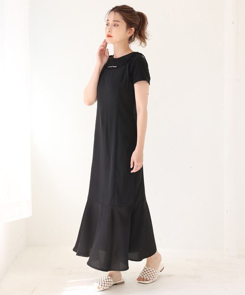 one after another NICE CLAUP（ワンアフターアナザーナイスクラップ）の「マーメイドキャミワンピース（ワンピース・レディース・アイボリー/ブラック/ブルー系その他/ブラック系その他/ベージュ系その他・FREE）」の21枚目の写真