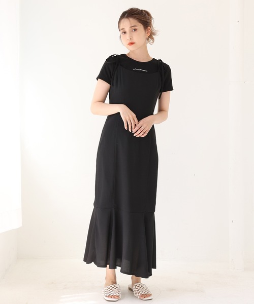 one after another NICE CLAUP（ワンアフターアナザーナイスクラップ）の「マーメイドキャミワンピース（ワンピース・レディース・アイボリー/ブラック/ブルー系その他/ブラック系その他/ベージュ系その他・FREE）」の22枚目の写真