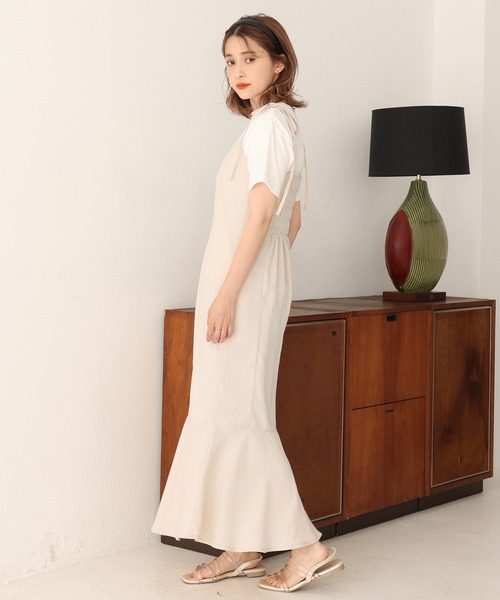 one after another NICE CLAUP（ワンアフターアナザーナイスクラップ）の「マーメイドキャミワンピース（ワンピース・レディース・アイボリー/ブラック/ブルー系その他/ブラック系その他/ベージュ系その他・FREE）」の15枚目の写真