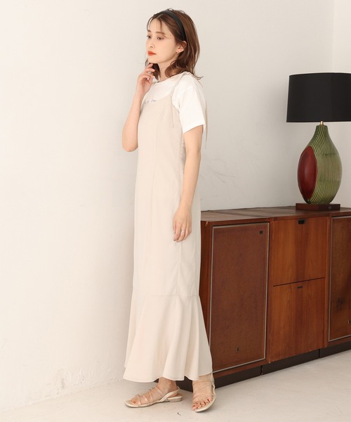 one after another NICE CLAUP（ワンアフターアナザーナイスクラップ）の「マーメイドキャミワンピース（ワンピース・レディース・アイボリー/ブラック/ブルー系その他/ブラック系その他/ベージュ系その他・FREE）」の16枚目の写真