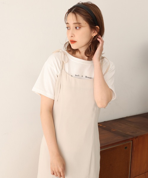 one after another NICE CLAUP（ワンアフターアナザーナイスクラップ）の「マーメイドキャミワンピース（ワンピース・レディース・アイボリー/ブラック/ブルー系その他/ブラック系その他/ベージュ系その他・FREE）」の17枚目の写真