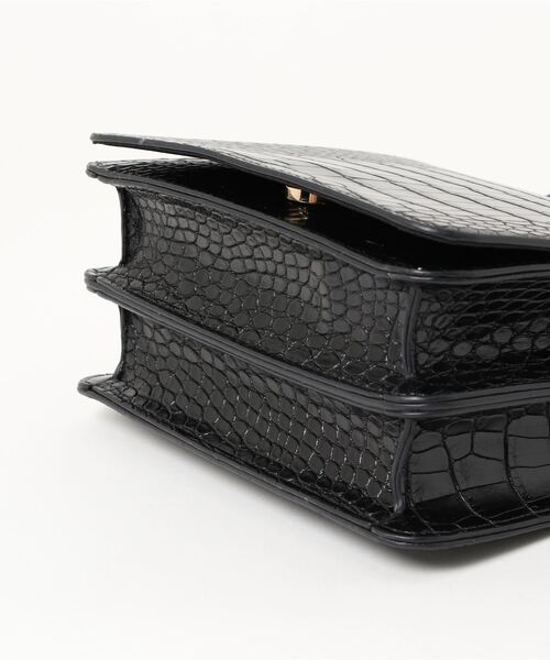 y/m by RIKA（イムバイリカ）の「クロコ型押し2WAYスクエアBAG（ショルダーバッグ・レディース・ブラック・FREE）」の6枚目の写真