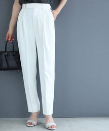 白なのに汚れにくいタックパンツ(撥水加工)