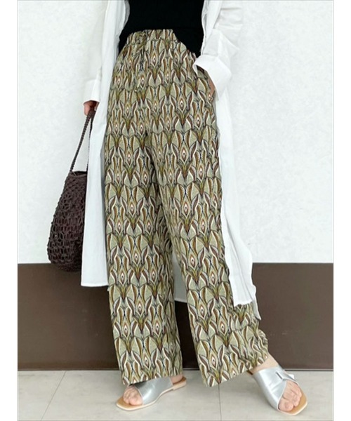 Lugnoncure（ルノンキュール）の「アフリカン柄プリントパンツ（その他パンツ・レディース・オレンジ/グリーン/ネイビー・ﾌﾘ-）」の2枚目の写真