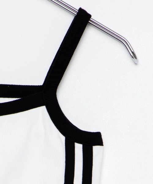 WEGO（ウィゴー）の「WEGO/サイドラインカップインキャミ（キャミソール・レディース・ホワイト/ブラック・FREE）」の5枚目の写真