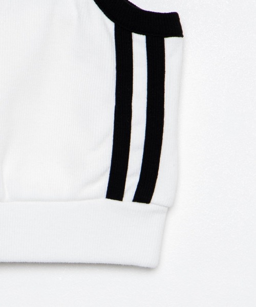 WEGO（ウィゴー）の「WEGO/サイドラインカップインキャミ（キャミソール・レディース・ホワイト/ブラック・FREE）」の4枚目の写真