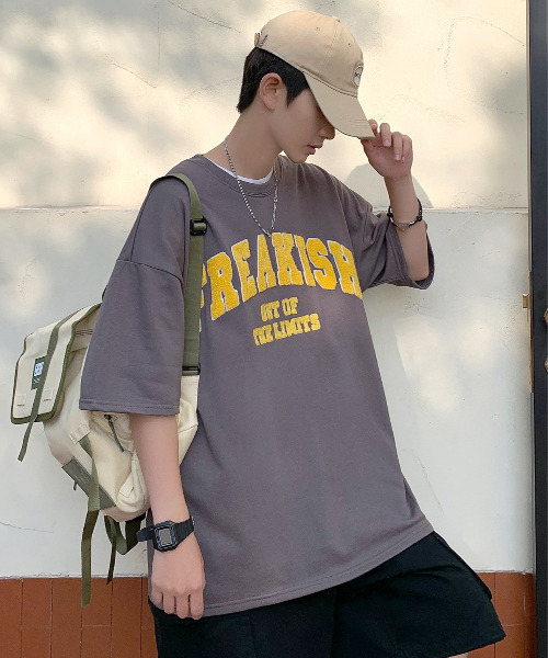 neos(ネオス)の「【neos -addictive design-】ビッグシルエット ミニ裏毛 サガラ刺繍 カレッジデザイン Tシャツ(Tシャツ/カットソー・メンズ・ブルーグリーン/スミクロ/イエロー/オートミール・MEDIUM/LARGE)」の12枚目の写真